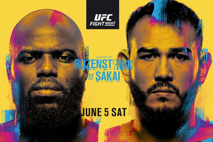 UFC Vegas 28 atau UFC Fight Night: Rozentruik vs Sakai akan bergulir pada Minggu 6/6/2021) dengan main card mulai pada 08.00 pagi WIB.