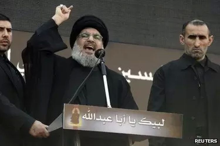 Pemimpin Hezbollah Lebanon Hassan Nasrallah.