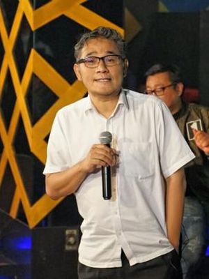 Politisi PDI P Budiman Sudjatmiko dalam sebuah acara debat terbuka di bilangan Wijaya II, Jakarta Selatan, Sabtu (7/1/2017).