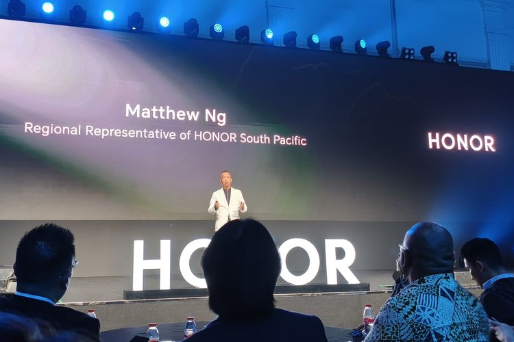 Matthew Ng, Regional Representative of Honor South Pacific di acara First Official Launch Event yang digelar di Opus Grand Ballroom, Tribrata Dharmawangsa, Jakarta Selatan, Rabu (26/2/2025).