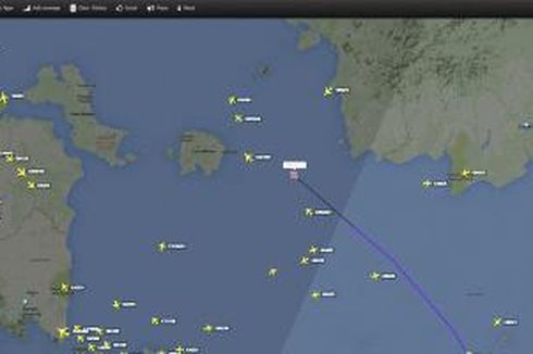 Posisi Terakhir AirAsia QZ8501 Terekam Flightradar24