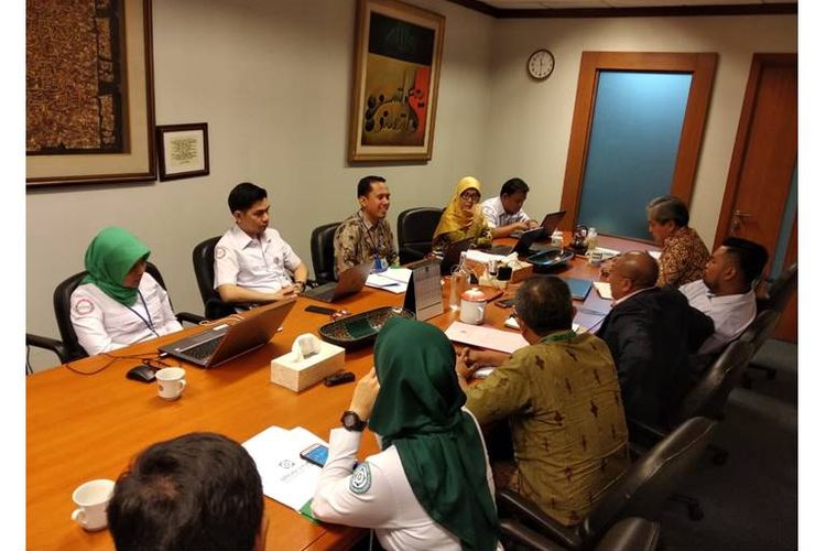 Pertemuan kuasa hukum pasien kanker dengan pihak BPJS, Senin (23/7/2018) di Jakarta Pusat.