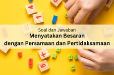 Soal dan Jawaban Menyatakan Besaran dengan Persamaan dan Pertidaksaman