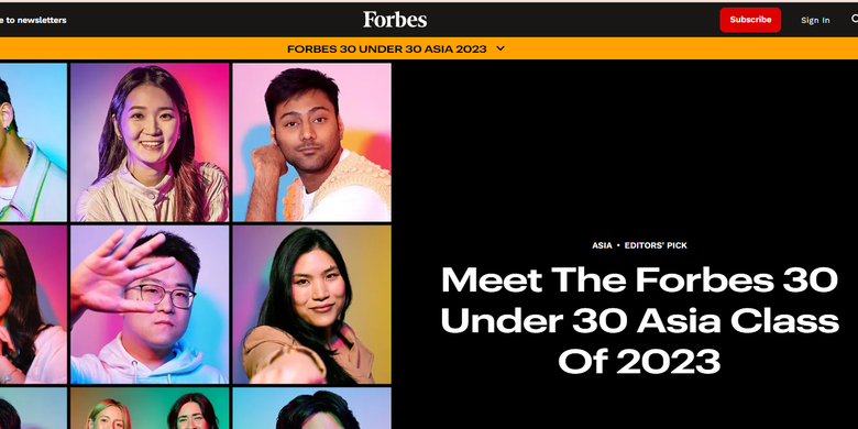 Foto : Profil 7 Anak Muda Indonesia Yang Masuk Forbes 30 Under 30 Asia