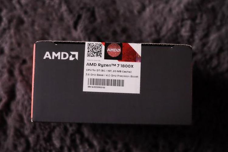 Kemasan prosesor AMD Ryzen 7 1800X 