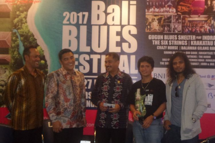 Konferensi pers Bali Blues Festival 2017 di Kementerian Pariwisata, Jakarta Pusat, Rabu (17/5/2017).
