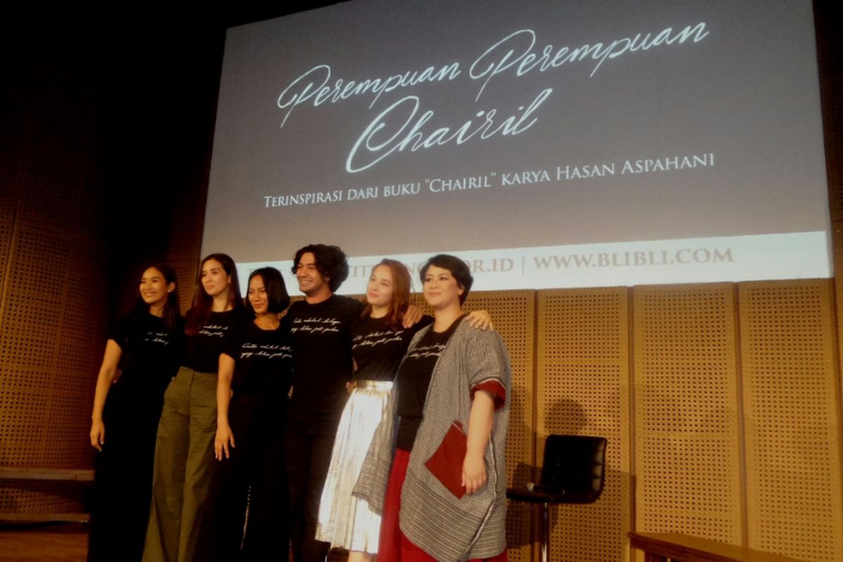 Sita Nursanti dalam konferensi pers pentas teater Perempuan Perempuan Chairil di Galeri Indonesia Kaya, Grand Indonesia, Jakarta Pusat, Selasa (31/10/2017). 