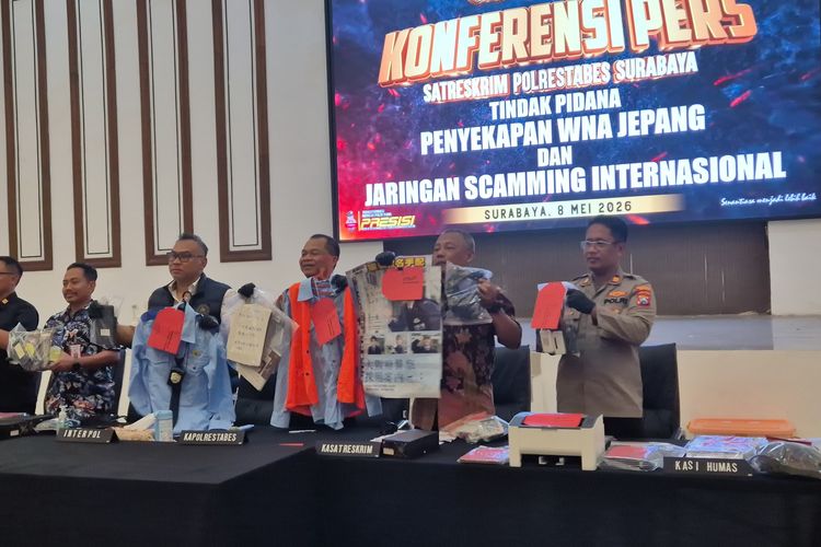 Puluhan WNA dan 3 WNI Ditangkap Polrestabes Surabaya Dugaan Kasus Jaringan Scamming Internasional