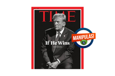 INFOGRAFIK: Tidak Benar "Time" Tampilkan Donald Trump Bertanduk di Sampul Majalah