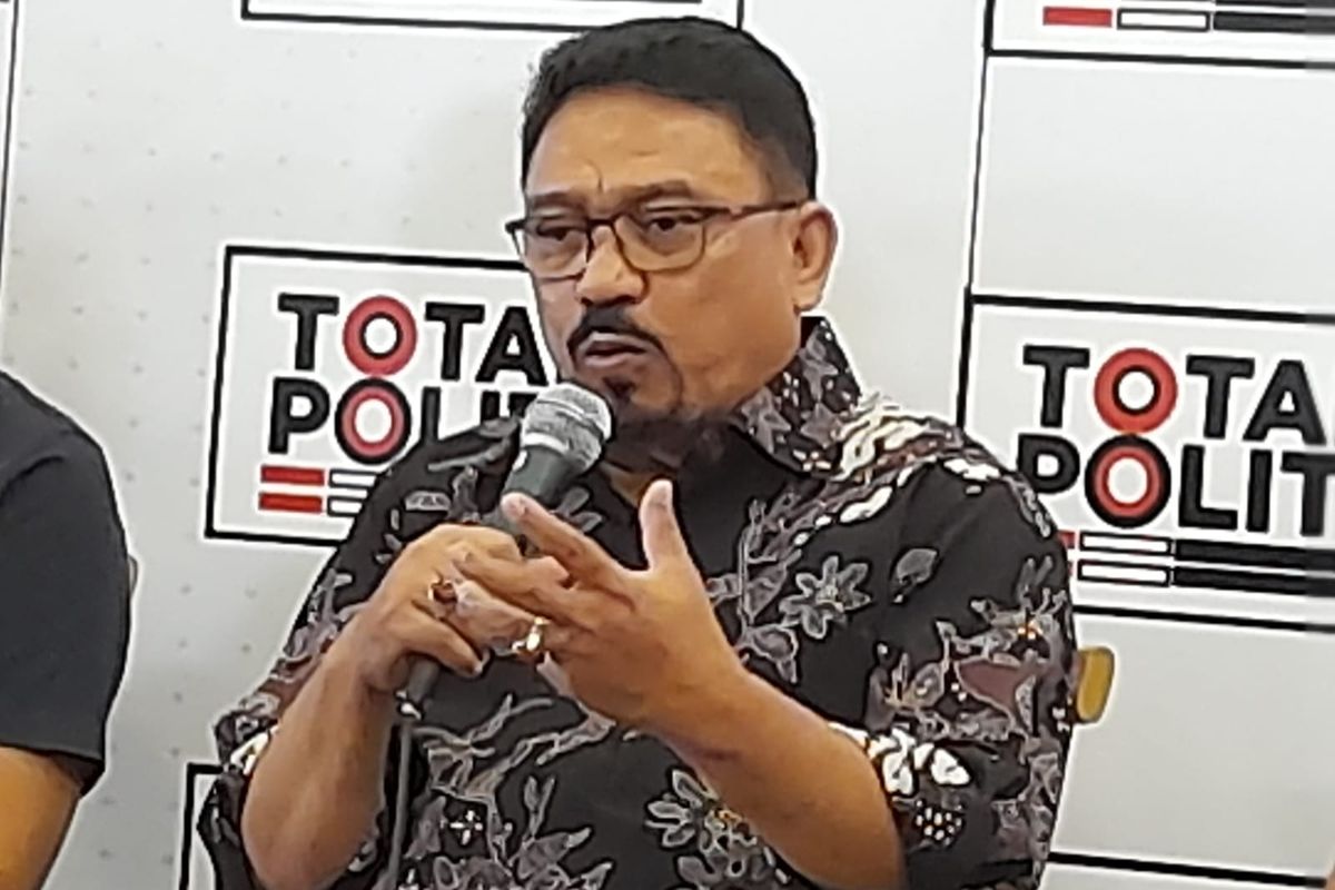 Politikus Partai Nasdem Zulfan Lindan di acara diskusi Total Politik, kawasan Pasar Minggu, Jakarta Selatan, Minggu (17/7/2022).