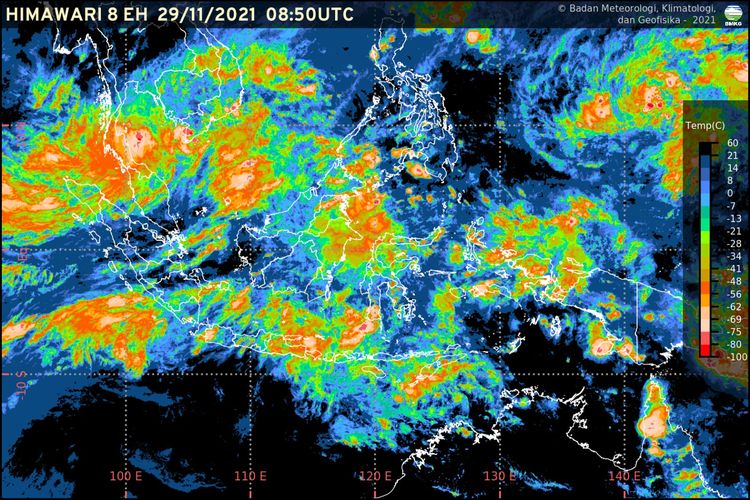 BMKG deteksi lahirnya bibit siklon tropis 94W di Perairan Kamboja. Waspada, hal ini akan memicu cuaca ekstrem di Indonesia.