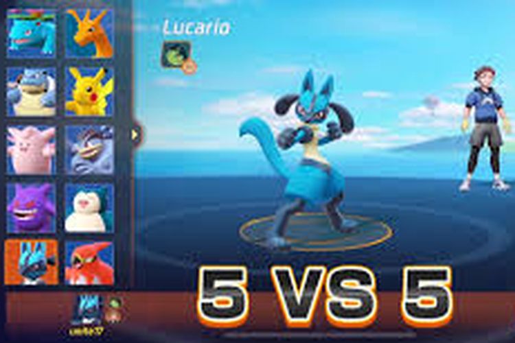 Ilustrasi game MOBA, Pokemon Unite