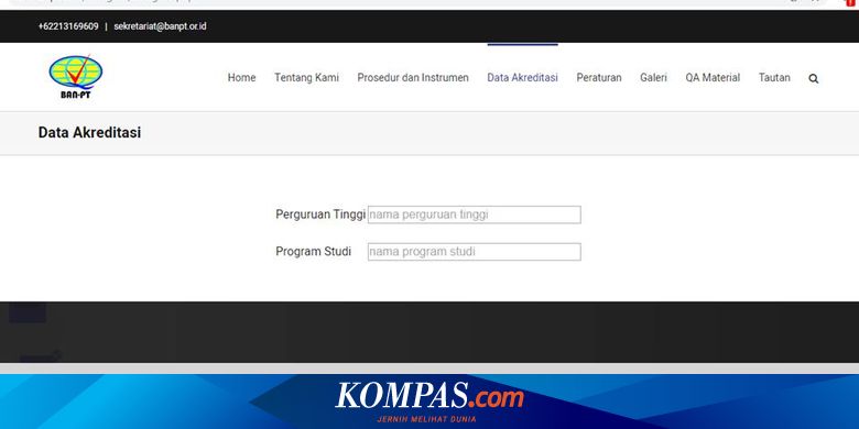 Cara Cek Akreditasi Perguruan Tinggi Di Ban Pt Untuk Syarat Cpns 2019 Halaman All Kompas Com