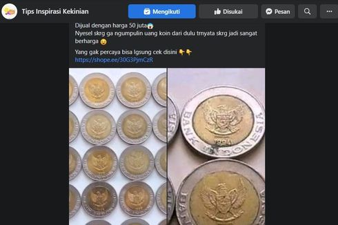 Ramai soal Uang Koin Rp 1.000 Bisa Dijual Seharga Rp 50 Juta, Ini Kata BI