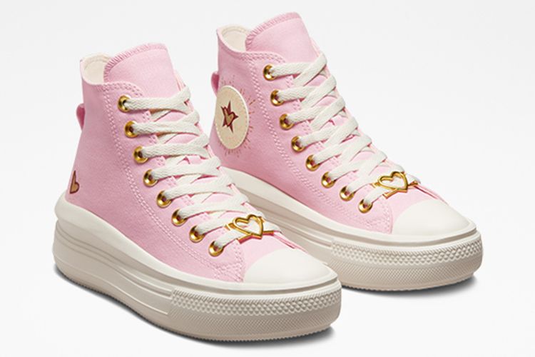 Womens Converse Chuck Taylor All Star Move Valentines Day High Top Sunrise Pink