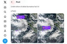 Dua Bibit Siklon Tropis Terdeteksi di Dekat Sumatera, Ini Dampaknya bagi Indonesia