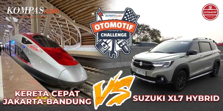 Kompas Otomotif Challenge (KOC) 2023, komparasi waktu tepuh perjalanan Jakarta-Bandung memakai kereta cepat Whoosh dengan Suzuki XL7 Hybrid