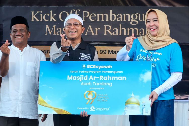 BCA Syariah Dukung Pembangunan Masjid Ar-Rahman di Aceh Tamiang