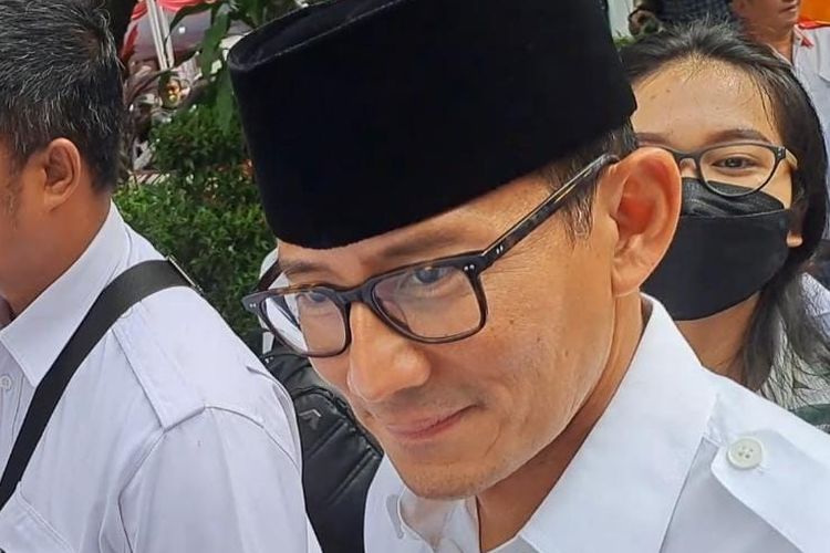 Wakil Ketua Dewan Pembina Partai Gerindra Sandiaga Uno saat ditemui di Kantor DPP Partai Gerindra, Jakarta Selatan, Senin (6/2/2023). 
