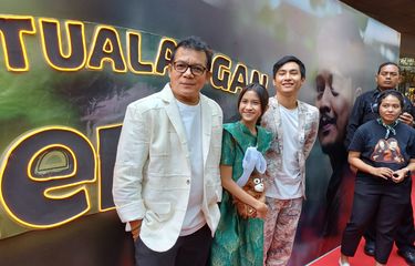 Quin Salman, Mathias Muchus, dan Ardit Erwandha di Epicentrum, Jakarta Selatan, Senin (25/9/2023).