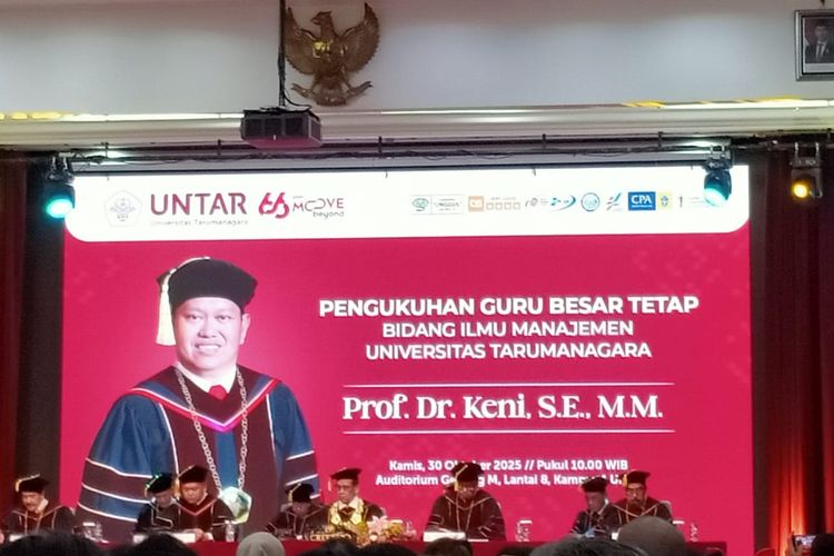 Acara Pengukuhan Guru Besar Tetap Bidang Ilmu Manajemen Untar