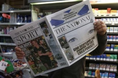 Uji Coba Sepekan, Koran Pro-Kemerdekaan Skotlandia Laris