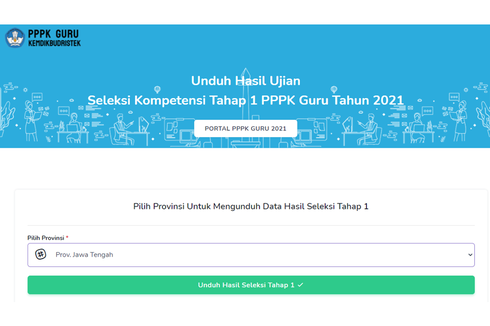 Link dan Cara Download Hasil Seleksi Tahap I PPPK Guru di 34 Provinsi