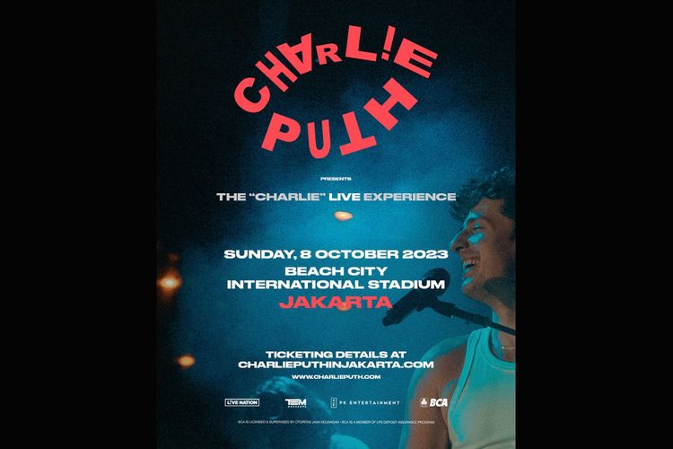 Musisi Charlie Puth akan menggelar konser di Jakarta pada 8 Oktober 2023.