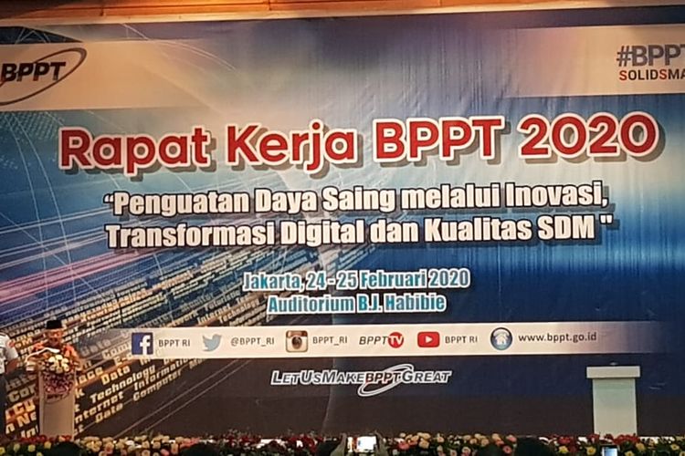 Wakil Presiden Maruf Amin saat membuka Rakernas BPPT di Kantor BPPT, Jalan M.H. Thamrin, Jakarta Pusat, Senin (24/2/2020).