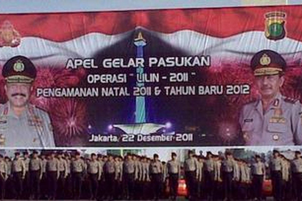 Kepolisian Republik Indonesia (Polri) melakukan gelar pasukan 