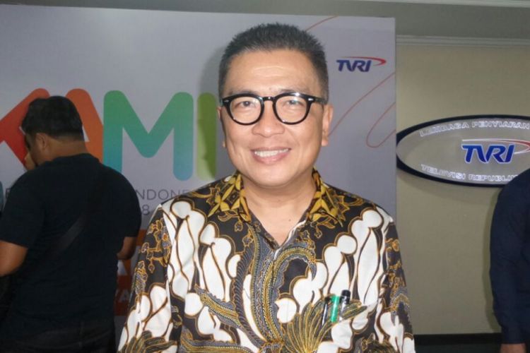 Helmy Yahya di Gedung TVRI, Senayan, Jakarta Pusat, Rabu (14/2/2018).