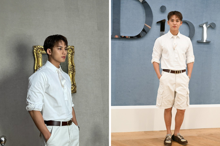 Kim Min-gyu atau Mingyu, penyanyi sekaligus anggota grup K-Pop Seventeen, hadir di fashion show koleksi Dior Men untuk musim semi/musim panas 2026 saat Paris Fashion Week, Jumat (27/6/2025), di Perancis.