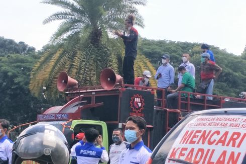 Gelar Demo Hari Ini, Buruh Mulai Berorasi di Kawasan Patung Kuda