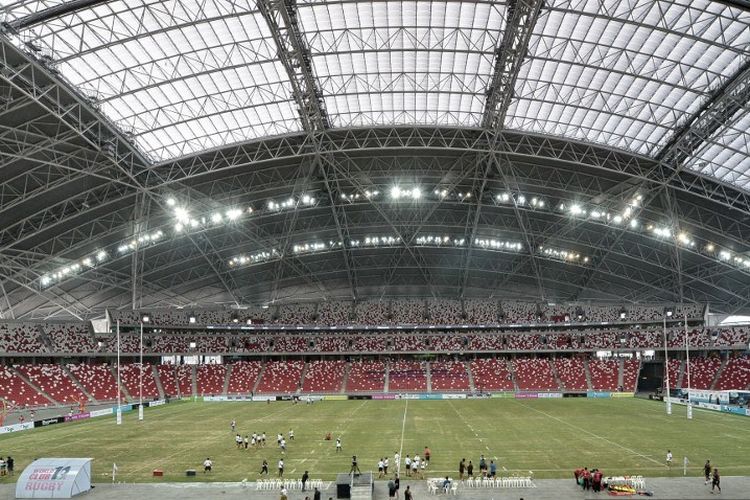 Pemandangan National Stadium dari dalam saat menggelar turnamen rugbi pada 2014 lalu.