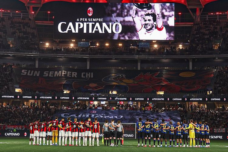 Hasil AC Milan Vs Inter Milan: Hormat untuk Baresi, 0-0 di Babak I