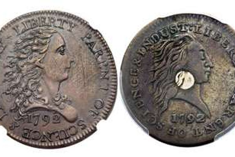The Birch Cent  kiri) dan the Silver Center Cent (kanan).  