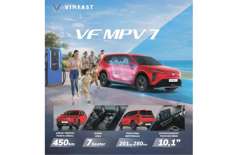 VinFast VF MPV 7 Hadir sebagai Pilihan Mobil Listrik Keluarga untuk Perjalanan Jauh