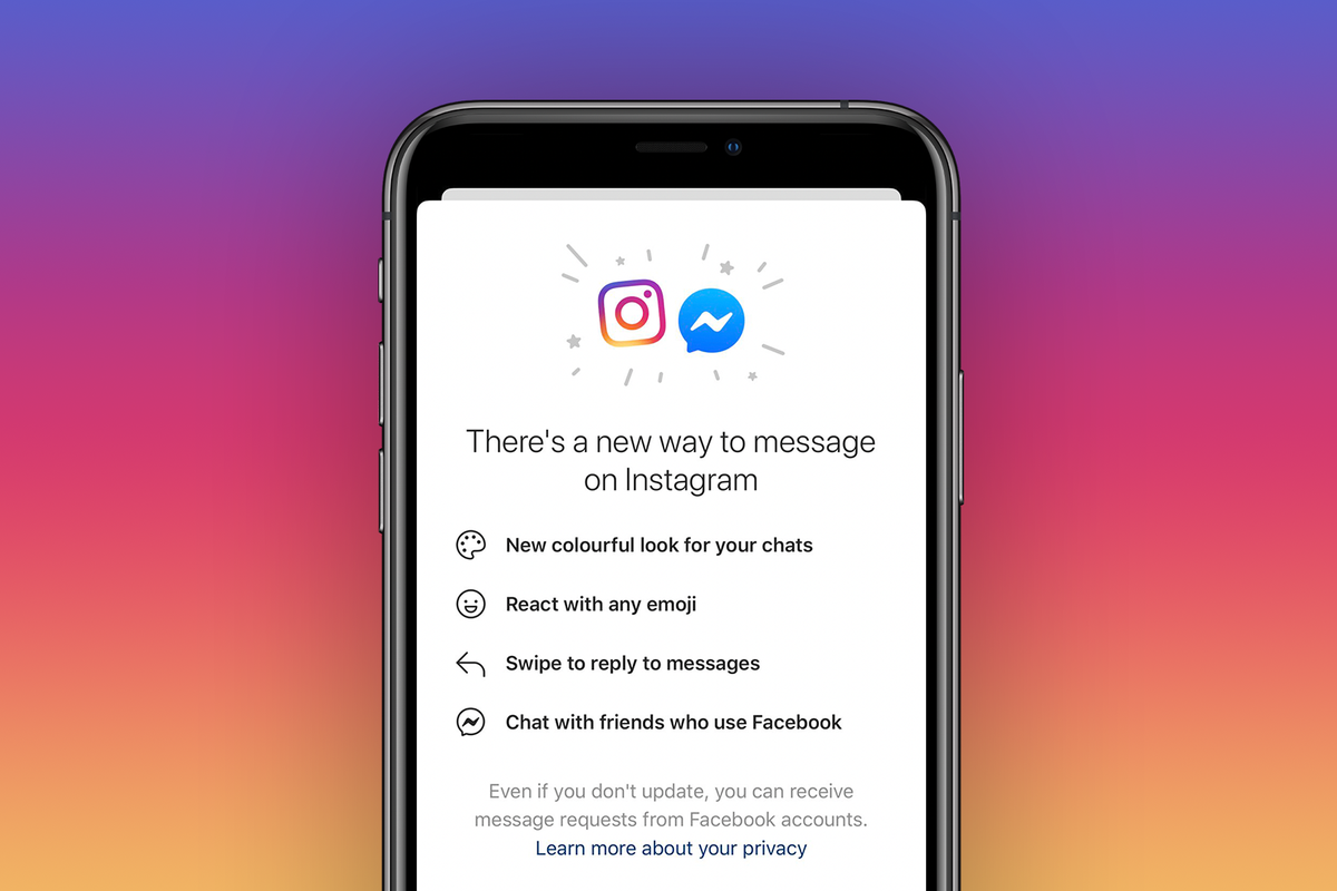 integrasi antara Instagram dengan Facebook Messenger