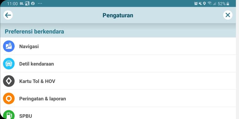 Pengaturan notifikasi lokasi kamera tilang elektronik pada aplikasi navigasi Waze