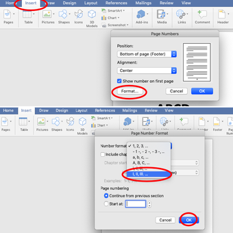 Ilustrasi cara buat angka romawi jadi nomor halaman di Microsoft Word