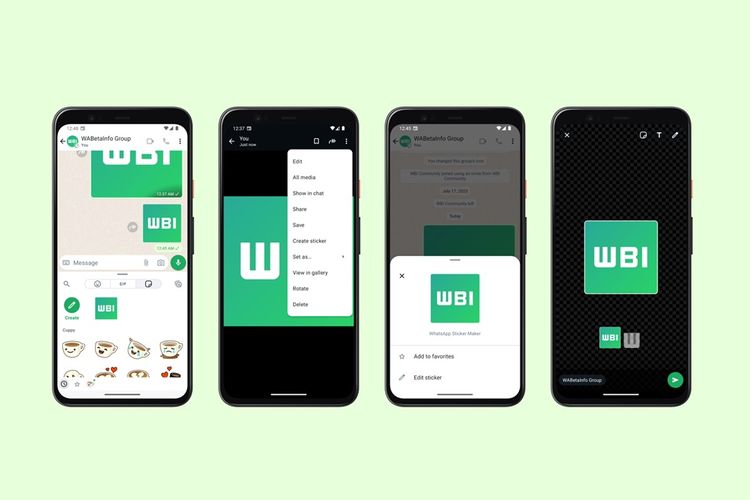 Fitur edit stiker WhatsApp di WhatsApp versi beta Android