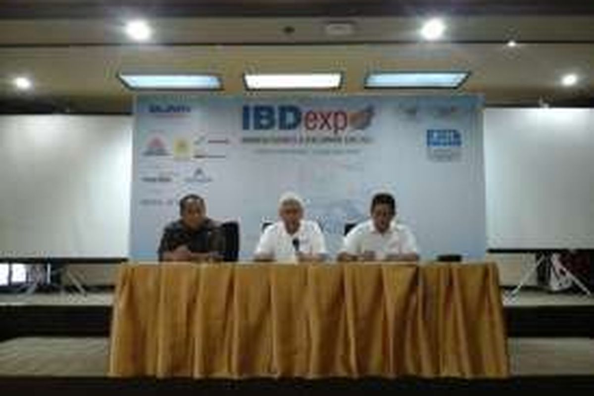 Konferensi Pers Indonesia Business and Development Expo (IBDExpo) di Kementerian BUMN, Jakarta, Jumat (2/9/2016).