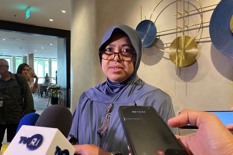 Direktur Jenderal Penataan Ruang Laut KKP, Kartika Listriana, menjelaskan soal program Karbon Biru. 