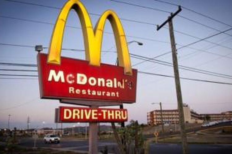 Ilustrasi lambang McDonald's.
