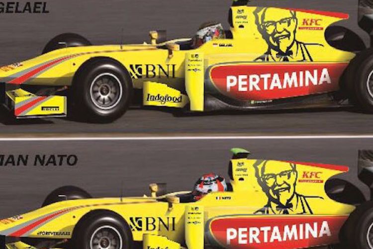 Mobil yang akan dipakai Sean Gelael (Indonesia) dan Norman Nato (Perancis) bersama tim Pertamina Arden pada Formula 2 1017.