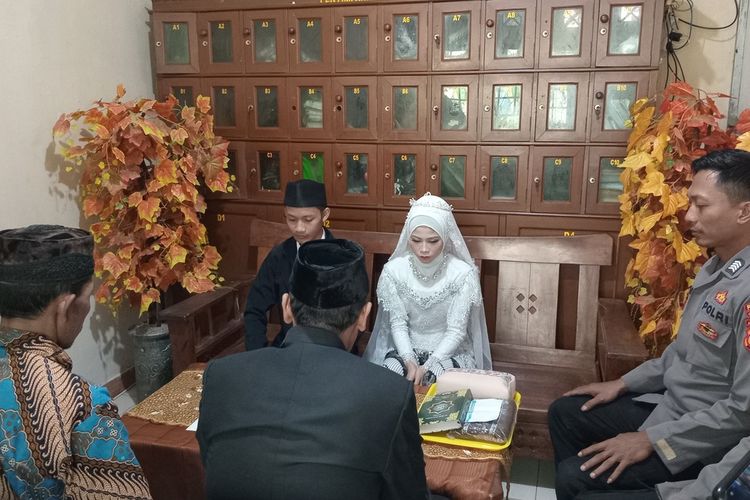 Tahanan kasus TPPO menikah di Ruang Tahanan Polres Ciamis, Jumat (4/8/2023).