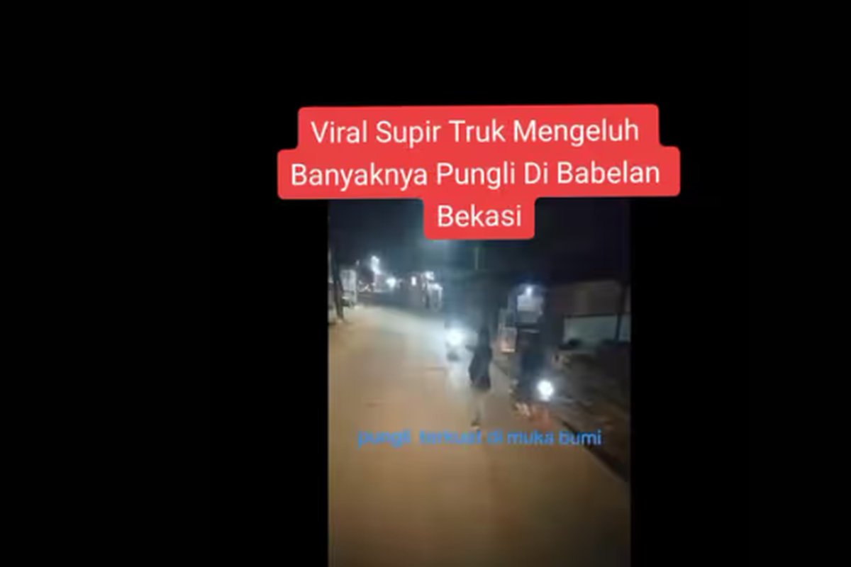 Video viral sopir truk kena palak oknum pungli