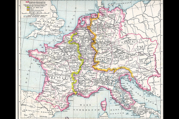 Wilayah kekuasaan Kekaisaran Karoling.