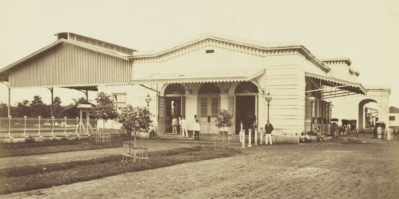 Stasiun Bogor, sekitar tahun 1870-an. 