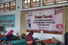 Rangkaian HUT ke-24, DWP Klaten Bersama PMI Gelar Donor Darah